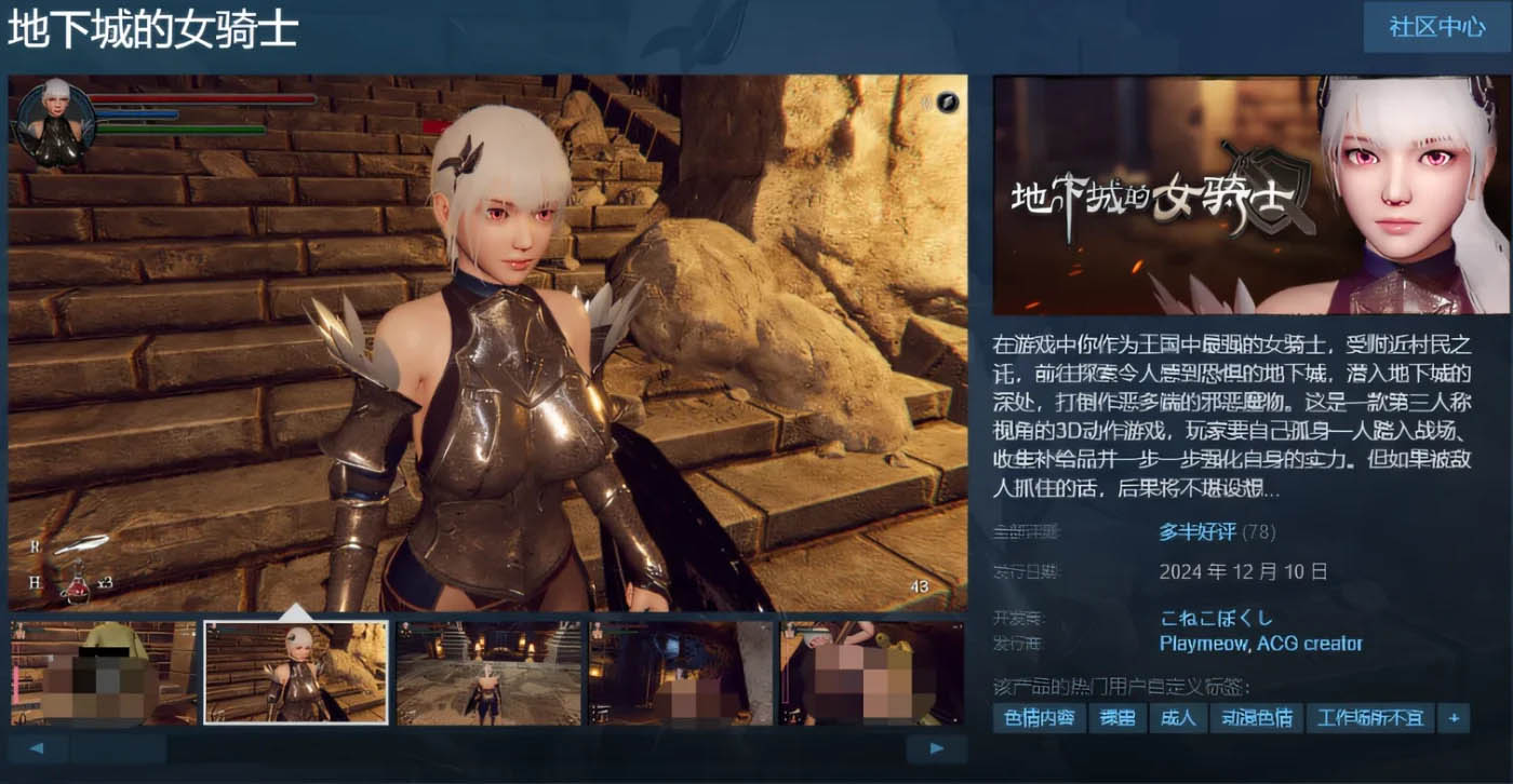 [PC游戏] 地下城的女骑士 Steam官方中文版 [新作/1.6G]